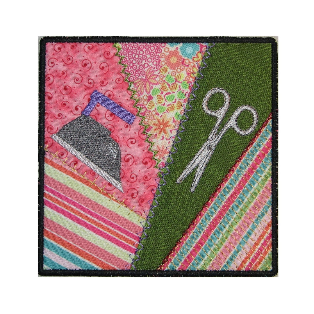 Machine Embroidery Design-ith-sewing #04-crazy Quilt Block With 4 Sizes ...