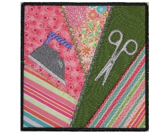 Maschinenstickerei-ITH-Nähmaschine #04-Verrückter Quilt Block mit 4 Größen inklusive!