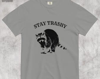 Bleib Thashy Waschbär Shirt, Y2K T-Shirt, Punk Waschbär T-Shirt, Retro Waschbär T-Shirt, Pump Cover, Vintage Grafik T-Shirt, Grunge Streetwear, 90er Jahre Stil