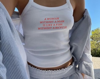 y2k baby tee, Funny quote top, Feminist tank top, Coquette aesthetic, Feminism baby tee, Anti-men top, Women's 90's top, y2k slogan shirt