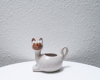 David Stewart Lions Valley Pottery stoneware cat planter