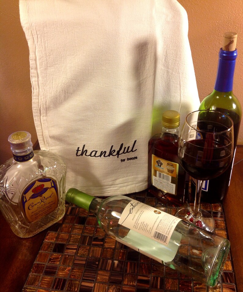 Thankful For Booze Dish Towel image 3