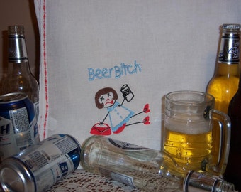 Beer Bitch Dish Towel