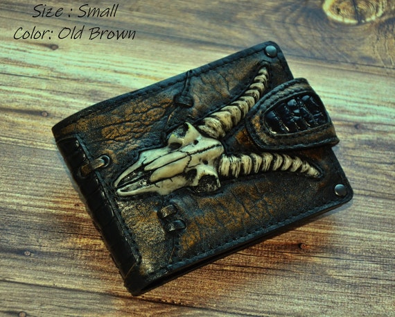 mens leather wallet with chain