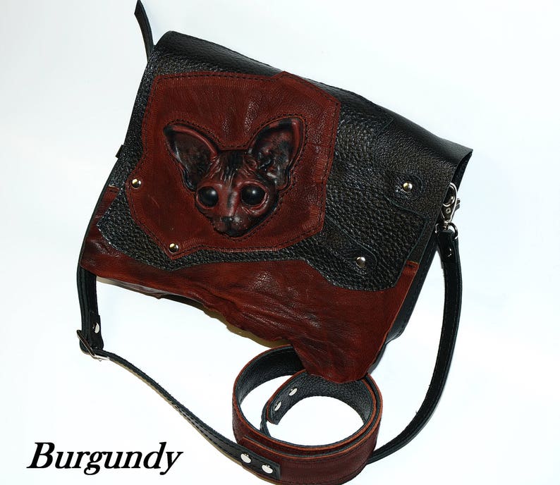 Bags Leather bag Sphynx Cat cat bag Crossbody bag Etsy