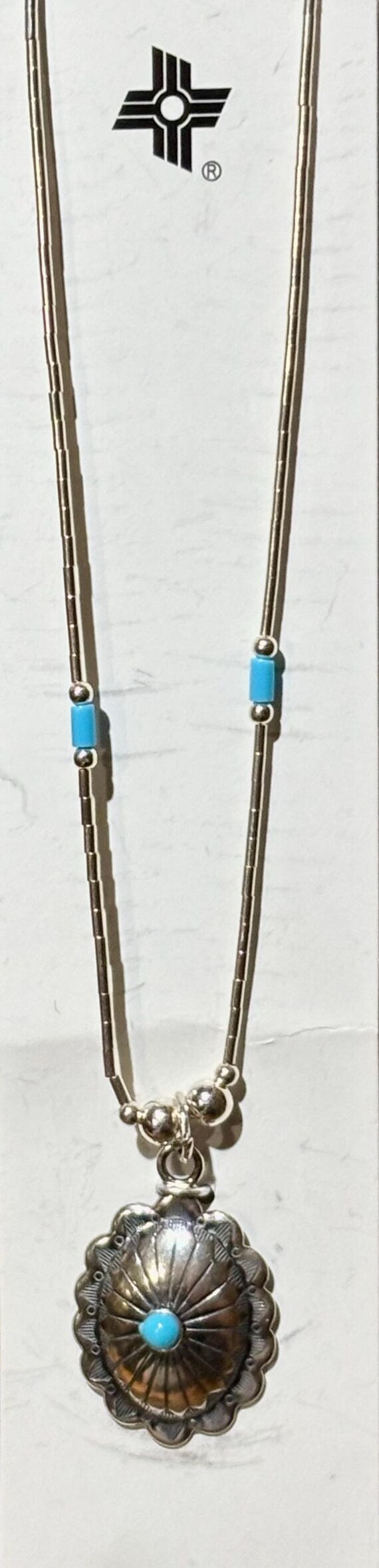 Turquoise Sterling Silver Necklace and Earrings: … - image 4