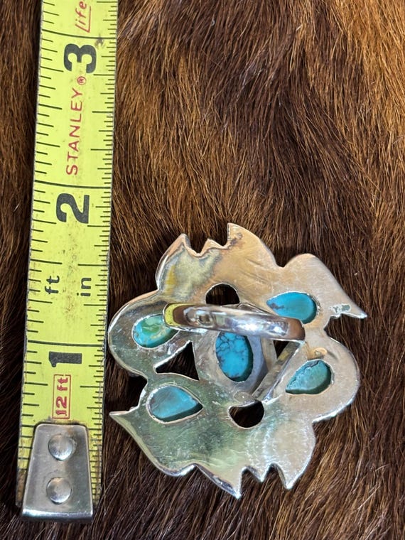 Kingman Turquoise Statement Ring: Adjustable Ster… - image 6