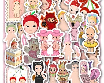 Kewpie and Sonny Angel Stickers Sheet | 40 Piece Vinyl Decals