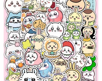 Chiikawa Stickers Sheet | Kawaii Animal Vinyl Decals 40 Piece