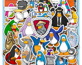 Club Penguin Cursed Stickers Sheet | Vinyl Decals 40 Piece