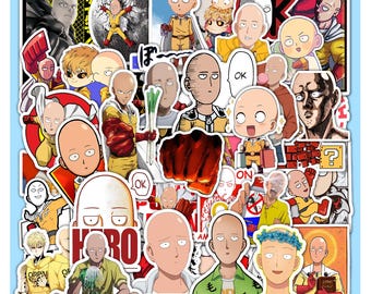 One Punch Man Stickers Sheet | Waterproof Vinyl Decals 40 Piece