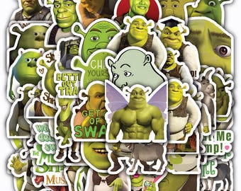 Shrek Stickers Sheet- Vinyl Decals for Laptop, Water Bottle, Gifts 40 Piece