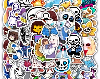 Undertale Stickers Sheet- Vinyl Decals for Laptop, Water Bottle, Gifts 40 Piece
