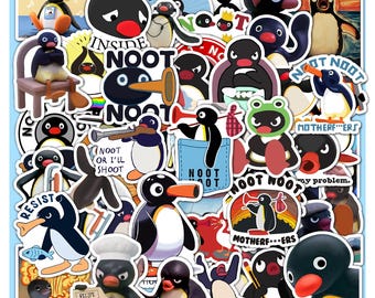 Pingu Meme Stickers sheet– Waterproof Vinyl Decals For Gifts 40 Pieces