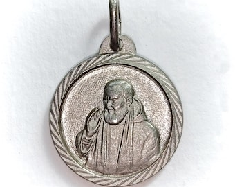 Saint Padre Pio of Pietrelcina and Our Lady of Graces. Beautiful vintage medal