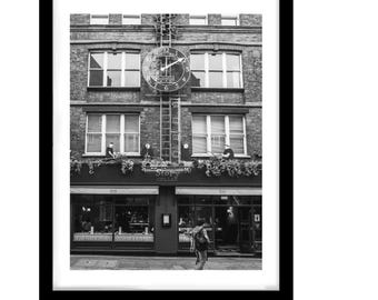 Story Cellar restaurant Neals Yard,Covent Garden,London,Black and White London Street Photography Print, Giclee Fine Art (Digital Download)