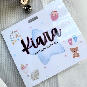 Personalized nurse badge buddy ID name tag gift for healthcare worker name badge custom badge buddy medical assistant new grad nurse gift