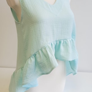 Top de algodón orgánico estilo boho