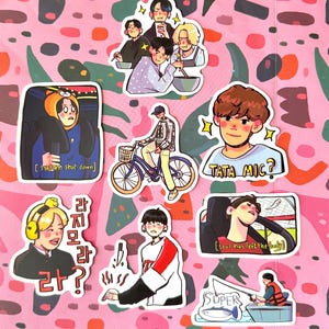 BANGTAN moments matte stickers -  [set of 8]