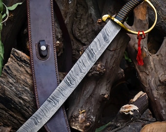 Viking Sword Damascus Steel, Custom Made Master Larp, Medieval Handmade Fantasy Sword Christmas Gift.