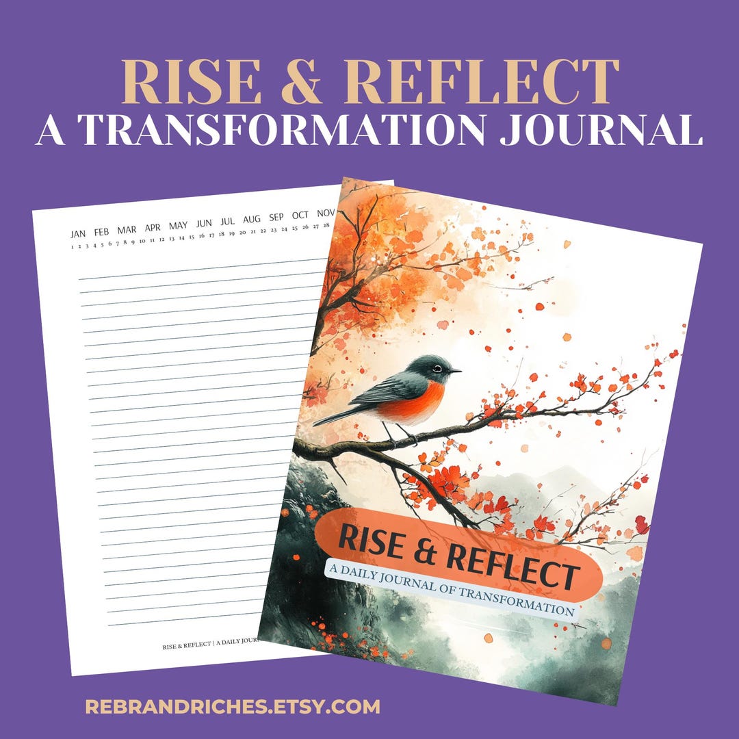 Rise and Reflect Transformation Journal | Printable Mindset Shift ...