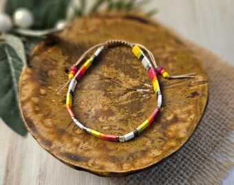 Tila Bead Bracelet | Bright Colorful Beads | String Bracelet | Beaded Stack Layer Bracelet | Friendship Bracelet | Gift for Her HeartinHand