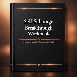 Self‑Sabotage Breakthrough Workbook PDF · Stop Negative Patterns · Identify Triggers · Rewire Your Mindset · Emotional Healing Guide