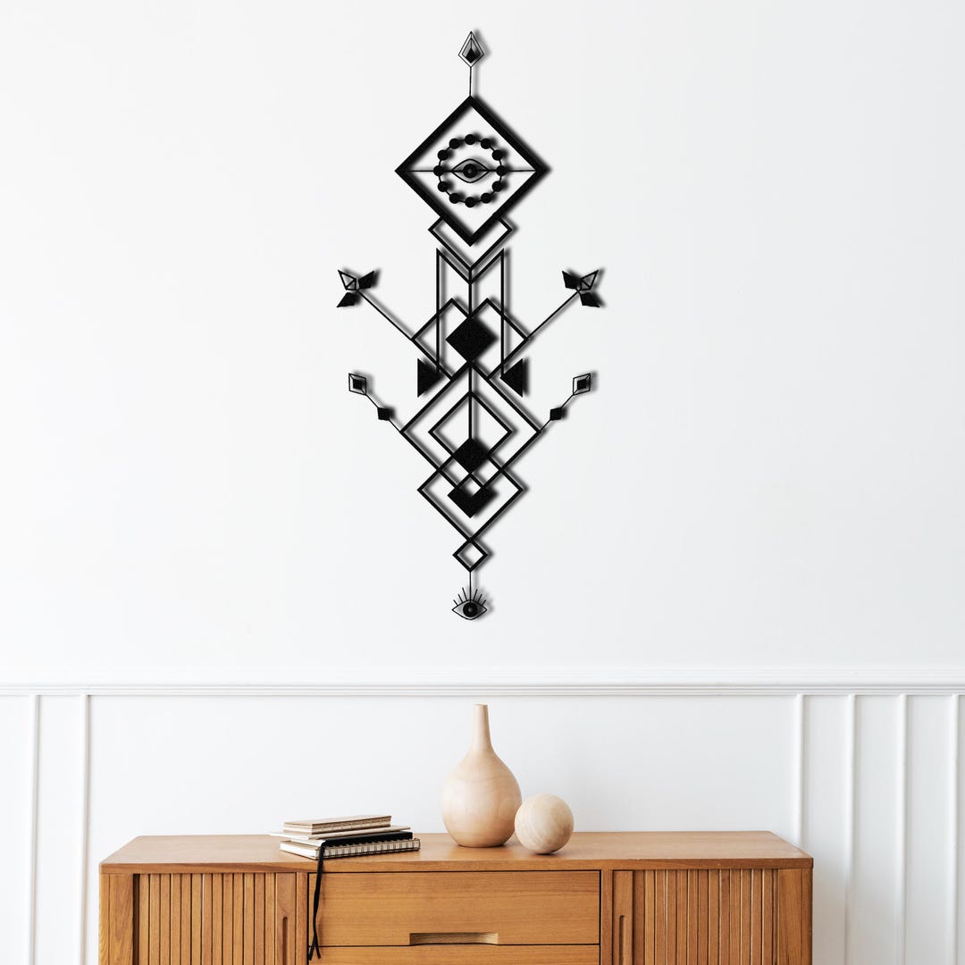 Modern Luxury Geometric Style Metal Wall Art Decor and Mid Century ...