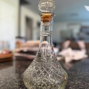 Vintage Decanter -1980 Glass Decanter