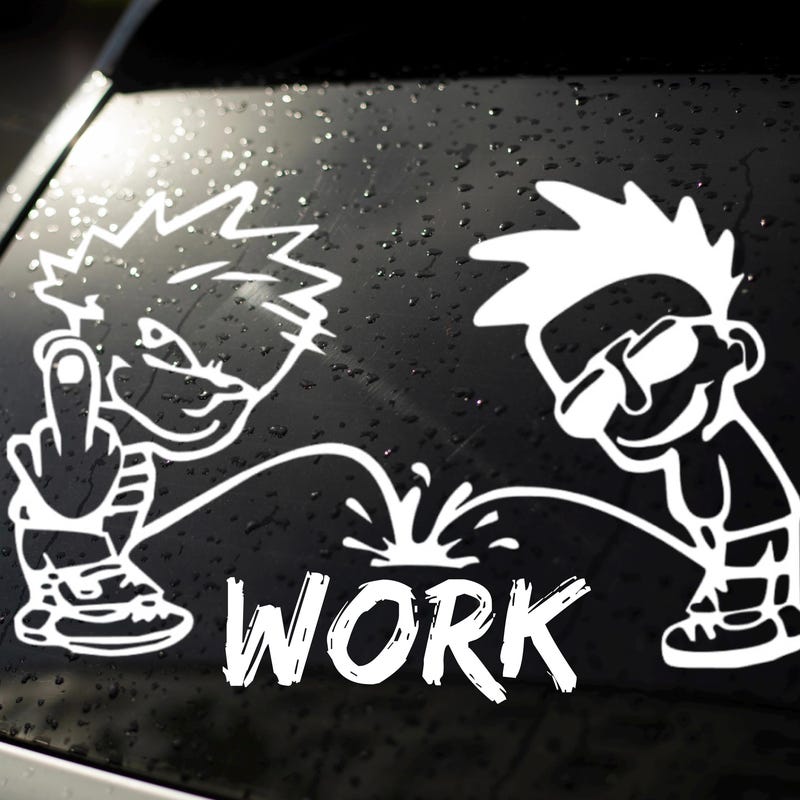 Calvin Pee on Decal - Etsy
