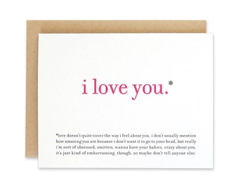 Printable / Funny Love Card / I Love You Valentine Card