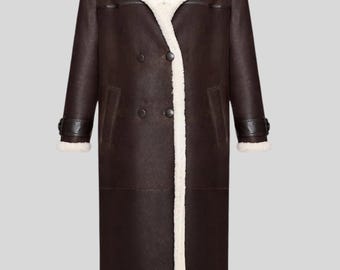 Chaqueta extragrande de merino Penélope – Chocolate oscuro / RKKleathers
