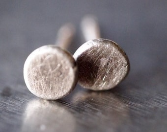 Small petite and cute fine silver stud post earrings