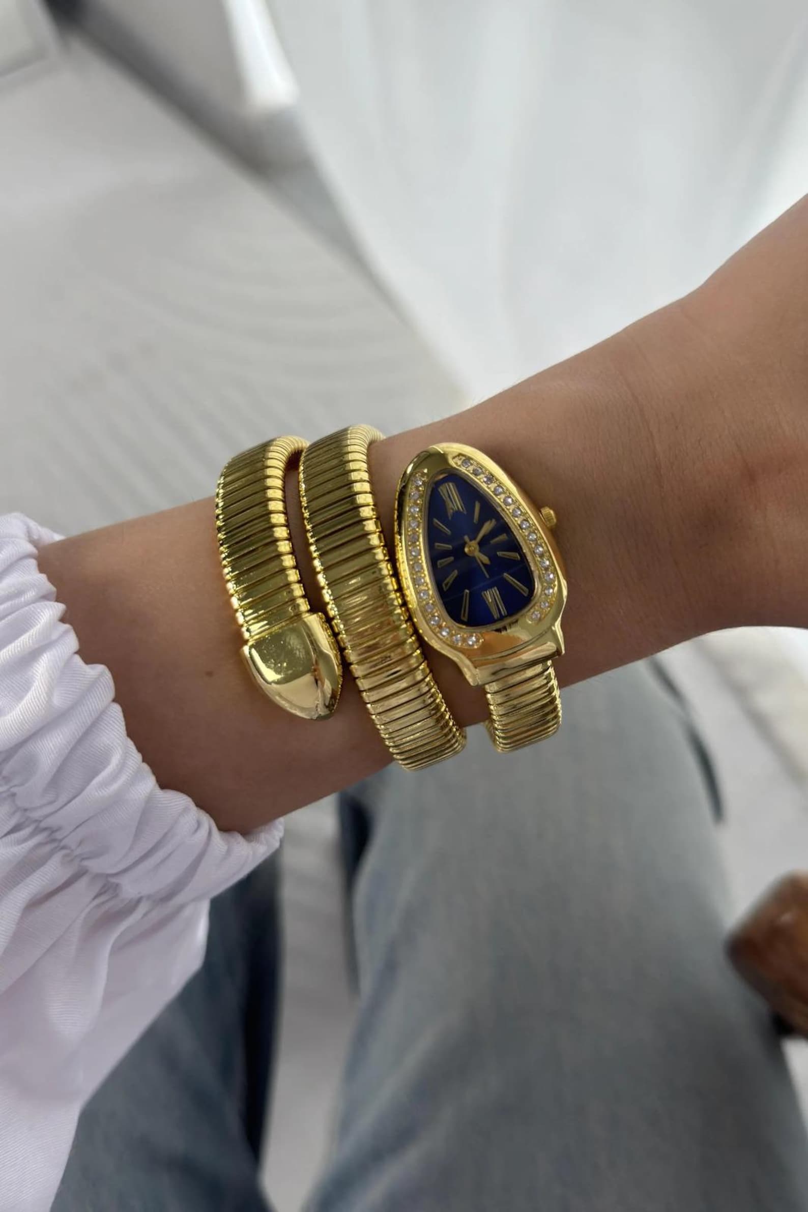 Gold Snake Watch, Luxury Snake Wristwatch, Snake Watch, Women Watches ...
