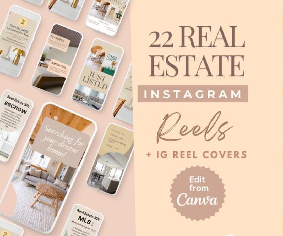 Real Estate Instagram Reels - Canva Templates for Realtors - Social ...