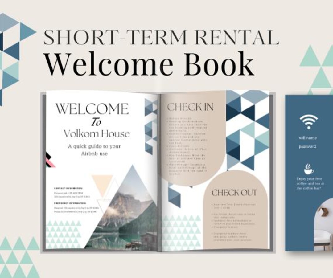 Airbnb Book Template, Vacation Rental Book, VRBO