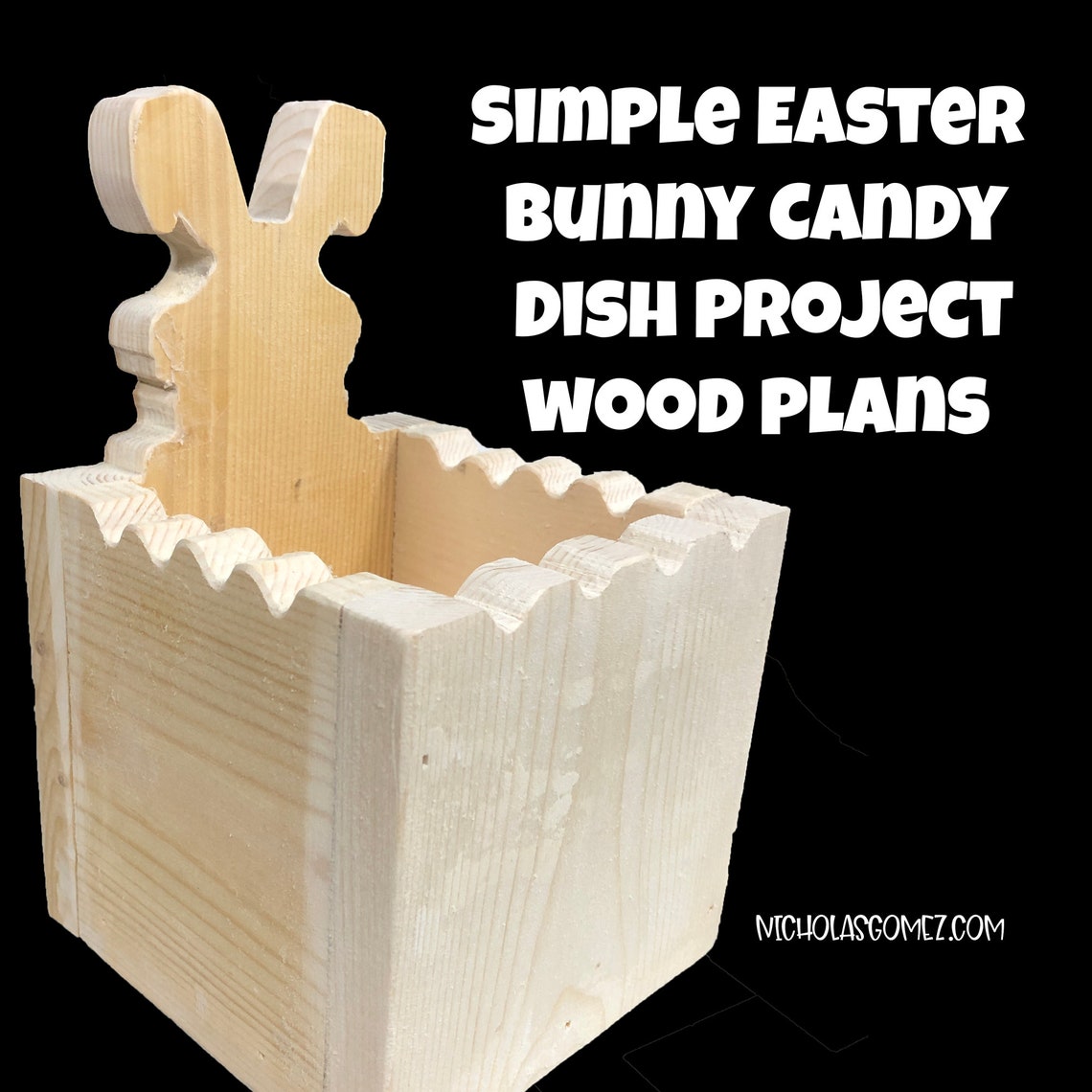 Easter Bunny Woodworking Scroll Saw Bandsaw Simple Candy Dish Etsy