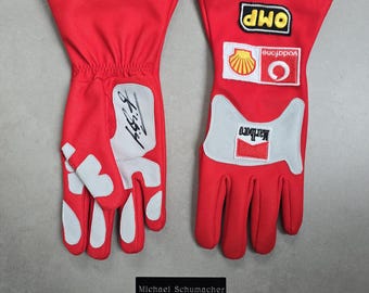 ミハエル・シューマッハ　フォト（縦型）　直筆サイン入り ミハエル・シューマッハ 直筆サイン入りスポーツメモラビリア