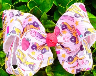 Bus Hair Bow | Back to School Hair Accessory for Girls