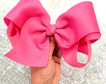 7 inch XL Hair Bow | Classic Boutique Hair Accessory for girls