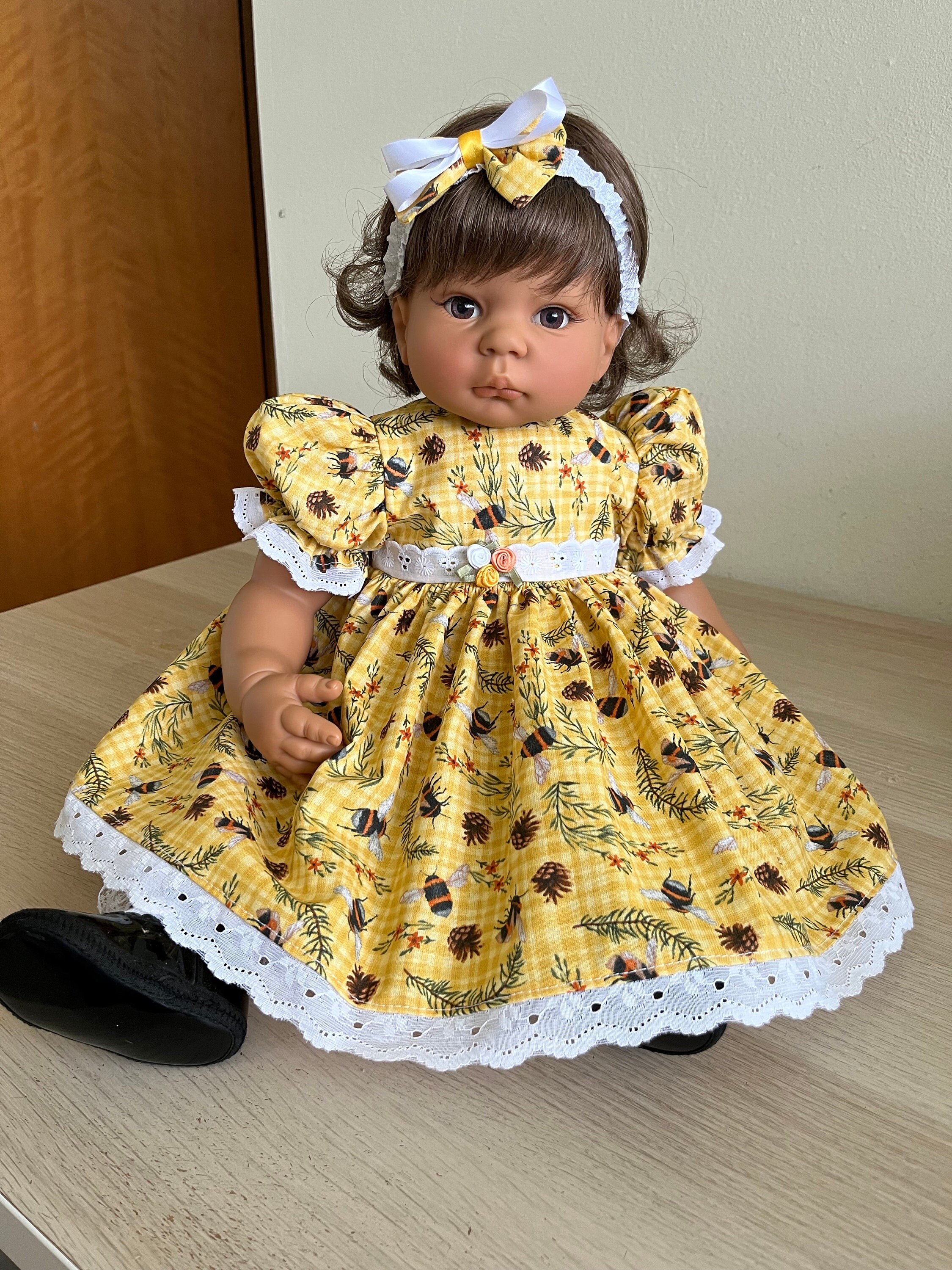 Bees dress set for 20 22 Lee Middleton toddler dolls