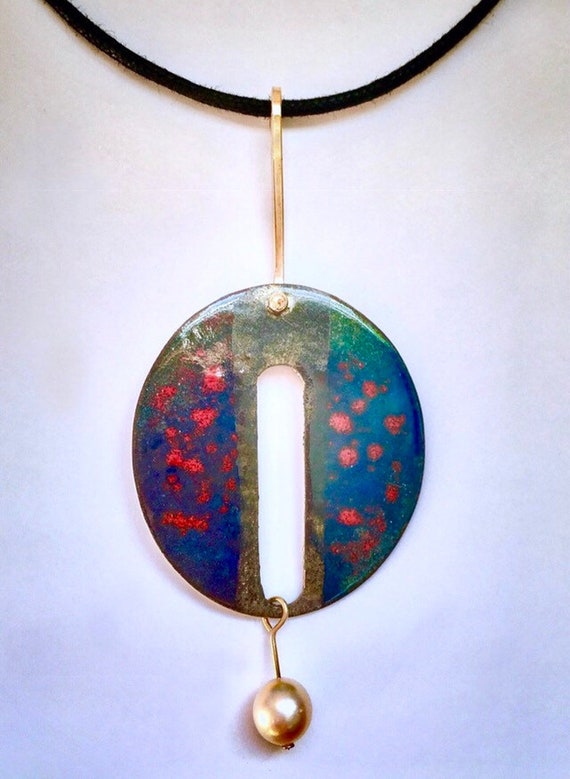 EnamelArt vitreous enamel necklace