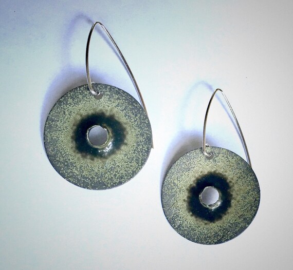 Sterling Silver EnamelArt earrings