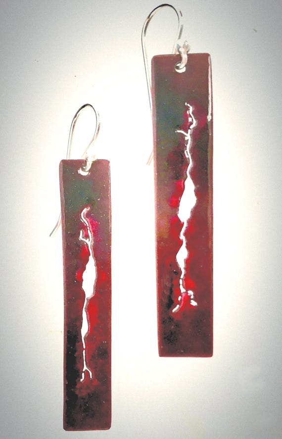 EnamelArt vitreous enamel earrings