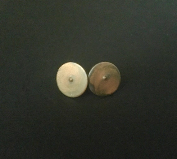 Patina Finish Copper Stud Earrings