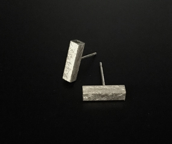 Sterling Silver Bar Stud Earrings