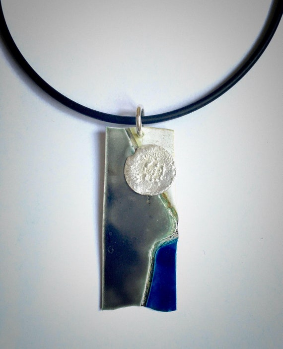 EnamelArt vitreous enamel pendant.