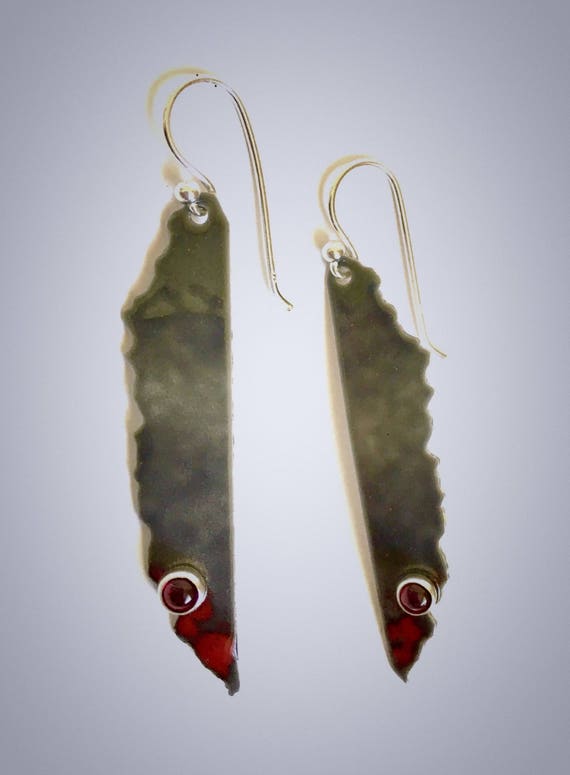 Fine Silver EnamelArt earrings