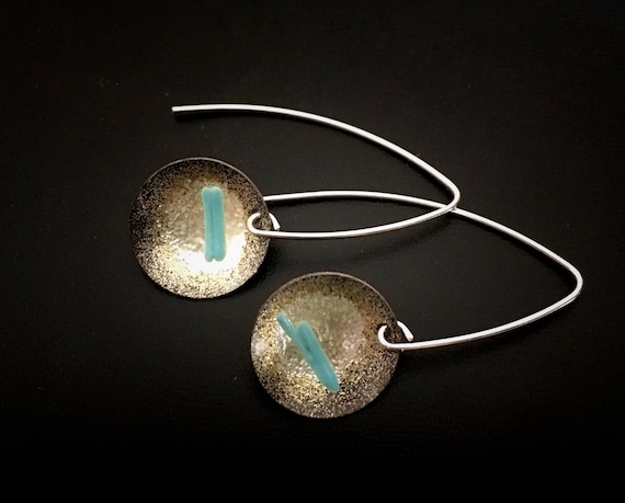 Fine Silver EnamelArt earrings