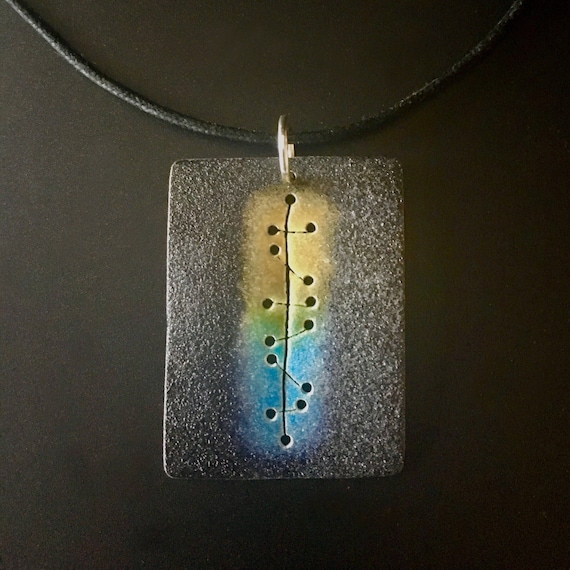 Fine Silver EnamelArt Pendant